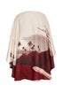 Cavalo Linen Poncho / Red Tropical Landscape